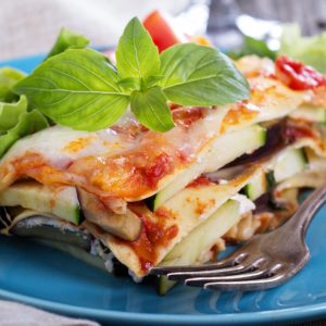 Plate of zucchini lasagna