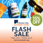 Riordan Clinic store-brand supplement bottles on sale