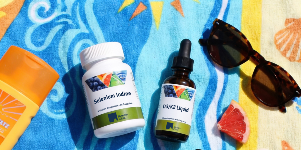 Riordan Clinic store-brand supplement bottles on sale